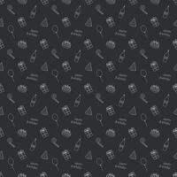 Happy birthday pattern. Seamless birthday background vector