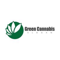 Cannabis logo template symbol design vector