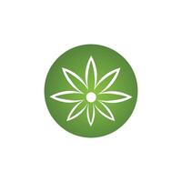 Cannabis logo template symbol design vector