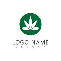 Cannabis logo template symbol design vector