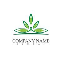 Cannabis logo template symbol design vector