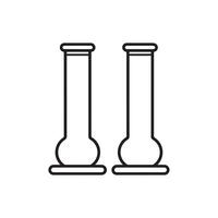 Test tube icon. Black Test tube icon on white background. illustration vector