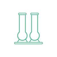 Test tube icon on white background. illustration in trendy flat style vector