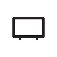 Tv icon. Black Tv icon on white background. illustration vector