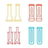 conjunto de prueba tubo iconos ilustración en plano estilo vector
