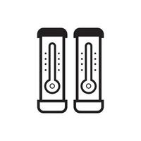 Test tube icon. Black Test tube icon on white background. illustration vector