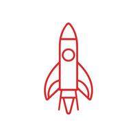 Rocket icon on white background. illustration in trendy flat style vector