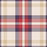 Plaid check pattern. Seamless fabric texture. Tartan textile print. vector