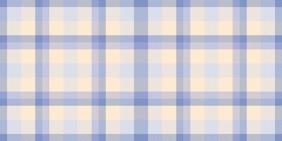 Wool textile fabric plaid, kingdom check pattern background. Sample seamless texture tartan in papaya whip and white colors. vector