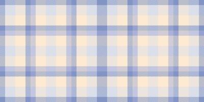 Wool textile fabric plaid, kingdom check pattern background. Sample seamless texture tartan in papaya whip and white colors. vector