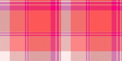 Age seamless textile texture, reel pattern fabric. Scratched tartan background check plaid in red and linen colors. vector