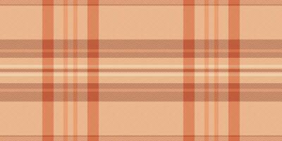 Scenery tartan plaid texture, close-up fabric textile . Art pattern check seamless background in orange and light colors. vector