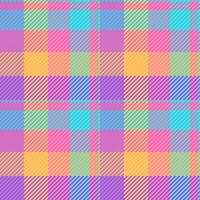 Repeating plaid check textile, new york seamless fabric texture. Salmon background pattern tartan in pink and amber colors. vector