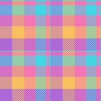 Repeating plaid check textile, new york seamless fabric texture. Salmon background pattern tartan in pink and amber colors. vector