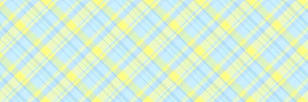 Rectangle pattern check seamless, contemporary texture textile tartan. Preppy plaid fabric background in light and yellow colors. vector