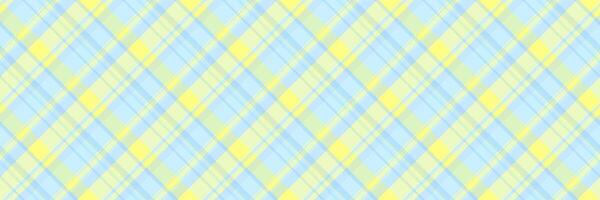 Rectangle pattern check seamless, contemporary texture textile tartan. Preppy plaid fabric background in light and yellow colors. vector