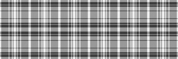 Idea fabric seamless textile, calm tartan pattern plaid. Reel check background texture in white and grey colors. vector
