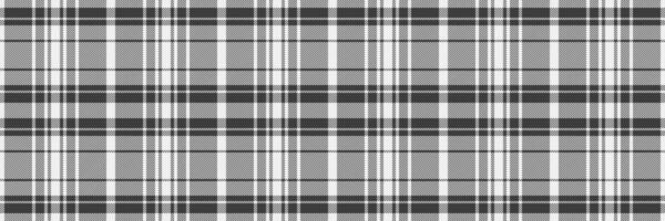 Idea fabric seamless textile, calm tartan pattern plaid. Reel check background texture in white and grey colors. vector