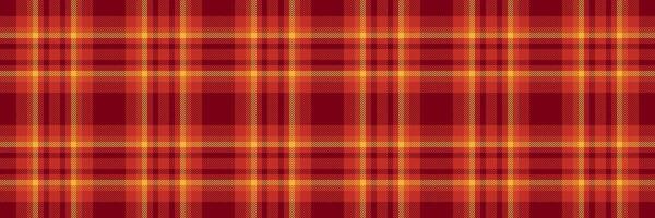 Dining room texture background, kitchen plaid seamless pattern. Rest check fabric tartan textile in red and orange colors. vector