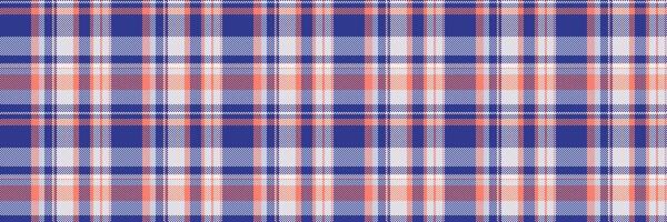 Geometric check texture background, canvas pattern seamless. Lady plaid textile tartan fabric in blue and light colors. vector