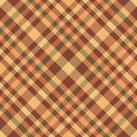 Skill tartan textile fabric, vogue seamless texture check. Sofa plaid pattern background in red and orange colors. vector