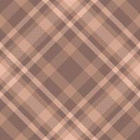 Checker background check seamless, gentleman tartan texture. Perfect textile fabric pattern plaid in pastel and orange colors. vector
