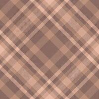 Checker background check seamless, gentleman tartan texture. Perfect textile fabric pattern plaid in pastel and orange colors. vector