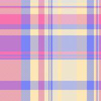 Pattern background texture of check seamless fabric with a plaid textile tartan . vector