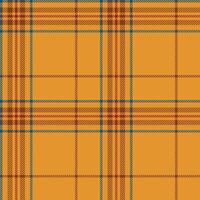 Plaid seamless pattern in orange. Check fabric texture. textile print. vector