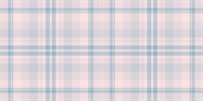Cotton fabric background seamless, pastel textile texture . Flow plaid pattern check tartan in white and misty rose colors. vector