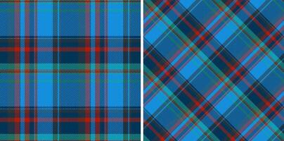Texture tartan seamless of textile check with a background pattern fabric plaid. Set in stylish colors in stylish wrapping options for gifts. vector