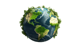 Earth on White Transparent Background png
