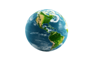 Earth on White Transparent Background png