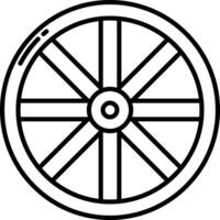 Wheel outline illustration vector