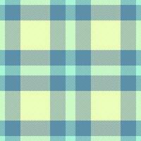 Usa plaid textile, countryside background fabric seamless. Motif tartan pattern check texture in cyan and light colors. vector