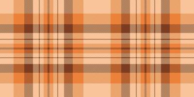 Anniversary texture seamless tartan, panel plaid pattern fabric. Setting textile check background in orange color. vector