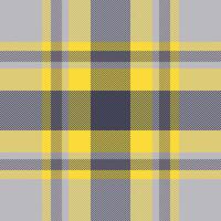 Sketch plaid pattern tartan, jacket texture fabric check. Primary background seamless textile in yellow and antique steel colors. vector