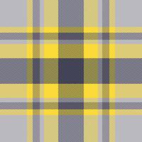 Sketch plaid pattern tartan, jacket texture fabric check. Primary background seamless textile in yellow and antique steel colors. vector