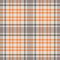 Overlay fabric textile pattern, packaging background tartan check. Victorian seamless texture plaid in white and orange colors. vector