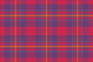 Background plaid pattern of check texture with a seamless fabric tartan textile. vector