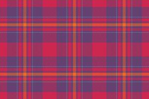 Background plaid pattern of check texture with a seamless fabric tartan textile. vector