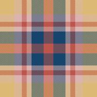 Plaid check pattern. Seamless fabric texture. Tartan textile print. vector