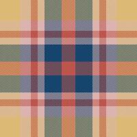 Plaid check pattern. Seamless fabric texture. Tartan textile print. vector