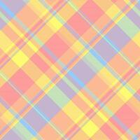 Poster tartan texture pattern, editable check background fabric. Wool seamless textile plaid in red and amber colors. vector