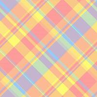 Poster tartan texture pattern, editable check background fabric. Wool seamless textile plaid in red and amber colors. vector