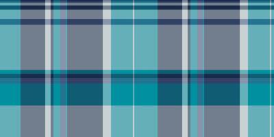 Small seamless texture textile, outfit pattern background. Hunter check plaid tartan fabric in cyan and slate gray colors. vector