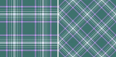 Seamless textile background of plaid check with a tartan fabric pattern texture. vector