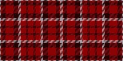 Rest pattern fabric plaid, order background check. Herringbone textile texture seamless tartan in dark red and black colors. vector