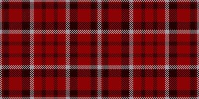 Rest pattern fabric plaid, order background check. Herringbone textile texture seamless tartan in dark red and black colors. vector