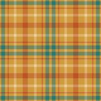 Plaid seamless pattern in orange. Check fabric texture. textile print. vector